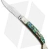 AGA Campolin 9" Sahara Italian Stiletto Lockback Automatic Abalone (3.8" Mirror) -Knife Promotional Store AGA Camplin 9in Sahara Italian Stiletto LB Auto Abalone Mirror BHQ 90702 jr