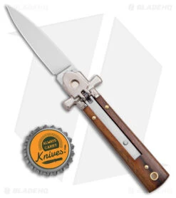 AGA Campolin 6" Dominus Leverlock Automatic Knife Wood (2.5" Satin) -Knife Promotional Store AGA Campolin 6in Dominus LL Auto Wood Satin BHQ 178780 jr bottlecap