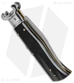 AGA Campolin 7.5" Calibro Automatic Knife Brazilian Horn (3.4" Satin) -Knife Promotional Store AGA Campolin Brazilian Horn Calibro Humpback BP 18159 jr side