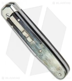 AGA Campolin Baron Automatic Knife Dark Horn (3.75" Satin) -Knife Promotional Store AGA Campolin LL Auto Dark Horn Satin BHQ 117069 jr spine