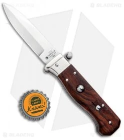 AGA Campolin Piccolo Italian Stiletto Automatic Knife Cocobolo (2.8" Satin) -Knife Promotional Store AGA Campolin Piccolo Italian Stiletto Auto Cococbolo Satin BHQ 92867 jr bottlecap