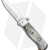 AGA Campolin Piccolo Italian Stiletto Automatic Knife Brazilian Horn(2.8" Satin)