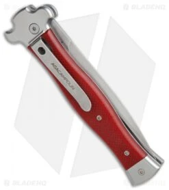 AGA Campolin Zero Dagger Leverlock Automatic Knife Red G-10 (3.75" Stonewash) -Knife Promotional Store AGA Campolin Zero Dagger red G10 sw BHQ 74036 er side