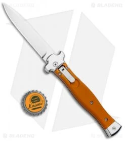 AGA Campolin Zero Italian Leverlock Automatic Knife Orange Al (3.75" Tumbled) -Knife Promotional Store AGA Campolin Zero Italian LL Orange Aluminum Tumbled AGA01ALO LB BHQ 97990 jr bottlecap