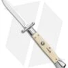 AKC Swinguard 10" Automatic Italian Stiletto Sim Ivory (4.25" Satin Bayonet) -Knife Promotional Store AKC 10in Italian Swinguard Sim Ivory Auto Bayo BHQ 138560 jr