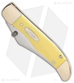 Case Kickstart Mid-Folding Hunter Assisted Knife Yellow (31265AC SS) -Knife Promotional Store Assisted Opener Smooth Yellow Synthetic Mid Hunter clip BHQ 86872 er spine
