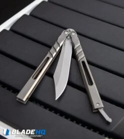 BRS Channel Alpha Beast Balisong Butterfly Knife Titanium (4.5" Stonewash) CHAB -Knife Promotional Store BRS Channel Alpha Beast Balisong Butterfly Knife Titanium Stonewash CHAB BHQ 87554 kp raptor vent web