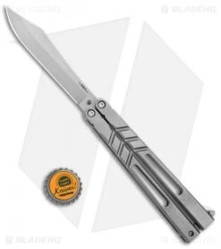 BRS Channel Alpha Beast Balisong Butterfly Knife Titanium (4.5" Stonewash) CHAB -Knife Promotional Store BRS Channel Alpha Beast Balisong Butterfly Ti SW BHQ 87554 jr bottlecap