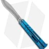BRS Premium Alpha Beast Kukri Balisong Butterfly Knife Blue Ti (4.5" SW) -Knife Promotional Store BRS Premium Alpha Beast Kukri Balisong Blue Ti Clip SW BHQ 96789 jr