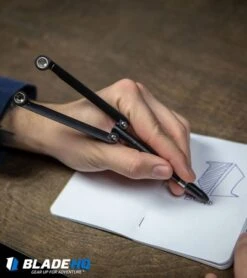 BaliYo By Spyderco Pen Butterfly Flipper (Black) -Knife Promotional Store BaliYo by Spyderco Pen Butterfly Flipper Black BHQ 4501 kp in hand lifestyle web