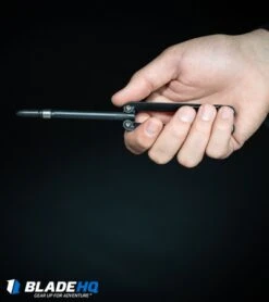 BaliYo By Spyderco Pen Butterfly Flipper (Black) -Knife Promotional Store BaliYo by Spyderco Pen Butterfly Flipper Black BHQ 4501 kp in hand web