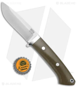 Bark River Classic Drop Point Fixed Blade Knife Green Micarta (3.75" Satin) -Knife Promotional Store Bark River Classic Drop Point Fixed Blade Green Micarta Satin BHQ 175402 jr bottlecap