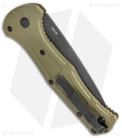 Benchmade Claymore Automatic Knife OD Green Grivory (3.6" Black) 9070BK-1 -Knife Promotional Store Benchmade Claymore Auto OD Green Grivory Black 9070BK 1 BHQ 137240 jr side
