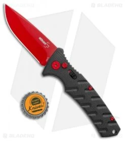 Boker Black Widow Strike Drop Point Automatic Knife Black (3.25" Red D2) -Knife Promotional Store Boker Black Widow Strike Drop DP Black Red 01BO434NSOI BHQ 97030 jr bottlecap
