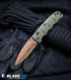 Boker Desert Warrior Kalashnikov Dagger Automatic Knife OD Green (3.3" D2) -Knife Promotional Store Boker Desert Warrior Kalashnikov Dagger Automatic Knife OD Green Copper BHQ30436 kp rope web