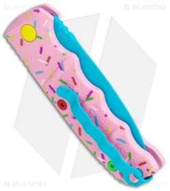 Boker Mini Dessert Warrior Kalashnikov Dagger Automatic Knife (2.5" Blue) Donut -Knife Promotional Store Boker Desert Warrior Mini Kalashnikov Dagger Auto Blue Donut BHQ 113886 jr side