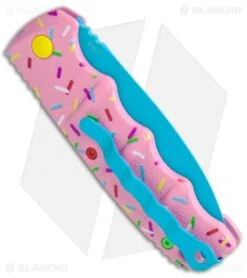 Boker Dessert Warrior Kalashnikov Dagger Automatic Knife (3.25" Blue) Donut -Knife Promotional Store Boker Dessert Warrior Kalashnikov Dagger Auto Donut Blue 01KALS72NSOI BHQ 108010 jr side