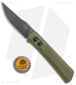 Boker Lundquist Alluvial Automatic Knife OD Green (3" Black SW) -Knife Promotional Store Boker Lundquist Alluvial Auto OD Green Aluminum Black SW BHQ 125069 jr bottlecap