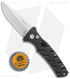 Boker Mini Strike Automatic Knife Black Aluminum (2.6" Stonewash D2) -Knife Promotional Store Boker Mini Strike Auto Black SW 01BO435NSOI BHQ 99628 jr bottlecap