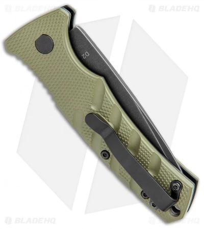 Boker Mini Strike Automatic Knife OD Green Aluminum (2.6" Smokewash D2) 5 Boker Mini Strike Automatic Knife OD Green Aluminum (2.6" Smokewash D2) - Image 3