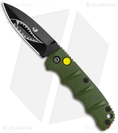 Boker Mini Warhawk Kalashnikov Dagger Automatic Knife Green (2.5" Black D2) 2 Boker Mini Warhawk Kalashnikov Dagger Automatic Knife Green (2.5" Black D2)