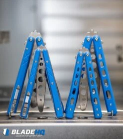 Boker Plus Balisong Trainer Butterfly Knife Blue G-10 (4" Satin) 01BO713 -Knife Promotional Store Boker Plus Balisong Trainer Butterfly Knife Blue G 10 Satin 01BO713 BHQ 99634 kp cnc web