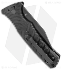 Boker Plus Strike Bowie Automatic Knife Black (3.25" Black ) -Knife Promotional Store Boker Plus Strike Bowie Auto Black Black BHQ 125300 jr side