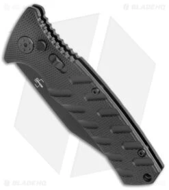 Boker Plus Strike Bowie Automatic Knife Black (3.25" Black ) -Knife Promotional Store Boker Plus Strike Bowie Auto Black Black BHQ 125300 jr spine