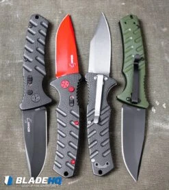 Boker Black Widow Strike Drop Point Automatic Knife Black (3.25" Red D2) -Knife Promotional Store Boker Plus Strike Drop Point Automatic Knife OD Green Black D2 BHQ 97033 kp canvas bag web