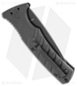 Boker Plus Strike Tanto Automatic Knife (3.25" Black Serr D2) -Knife Promotional Store Boker Plus Strike Tanto Automatic Knife 3.25 Black Serr 01BO401N LS Side