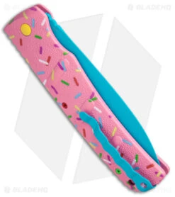 Boker XXL Kalashnikov Exclusive Dessert Warrior Automatic Knife (4.75" Blue) -Knife Promotional Store Boker XXL Kalashnikov Auto Dessert Warrior BHQ Exclusive Pink Blue BHQ 126276 jr side