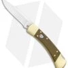 Buck Knives Buck 110 Automatic Knife OD Grn Micarta/Brushed Brass (3.75" S30V SW) Exclusive -Knife Promotional Store Buck 110 Auto OD Green Micarta Brushed Brass SW 0110GRSABHQ2 B BHQ 90211 jr