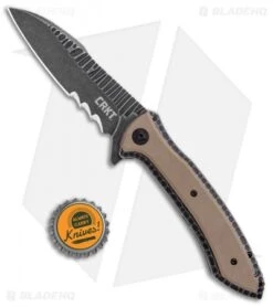 CRKT Apoc W/VEFF Serrations Liner Lock Knife Green G-10 (4" Black) 5381 -Knife Promotional Store CRKT Apoc VEFF Serr LL Green G 10 Black SW 5381 BHQ 103937 jr bottlecap