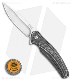 CRKT Ripple Liner Lock Knife Black Aluminum (3.125" Satin) K415KXP -Knife Promotional Store CRKT Ripple Liner Lock Knife Black Aluminum 3.125 Satin K415KXP BHQ 11407LS Bottlecap