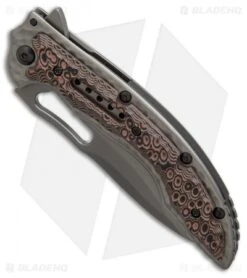 CRKT Ikoma Fossil Frame Lock Knife (3.96" Gray Serr) 5471K -Knife Promotional Store CRKT ikoma fossil gray serr 5471K BHQ 21379 er spine