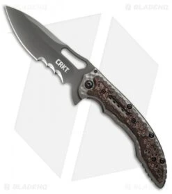 CRKT Ikoma Fossil Frame Lock Knife (3.96" Gray Serr) 5471K