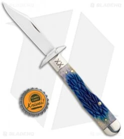 Burnt CheetahÂ® Lockback Knife 4.375" Purple Tribal Jig Bone (6111 1/2L SS) -Knife Promotional Store Case Burnt Cheetah LB Purple Tribal Jig Bone SS 61802 BHQ 101131 jr bottlecap