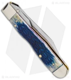 Burnt CheetahÂ® Lockback Knife 4.375" Purple Tribal Jig Bone (6111 1/2L SS) -Knife Promotional Store Case Burnt Cheetah LB Purple Tribal Jig Bone SS 61802 BHQ 101131 jr side