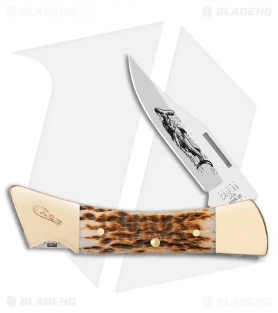 Case Large Lockback Hammerhead Knife 5" Peach Seed Jig Amber Bone (6159L SS) 3 Case Large Lockback Hammerhead Knife 5" Peach Seed Jig Amber Bone (6159L SS)