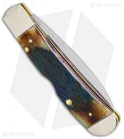 Case Tribal Lock Knife 4.125" Burnt Purple Bone Tribal Jig (TB612010L SS) 61800 -Knife Promotional Store Case Tribal Burnt Purple Bone Tribal Jig SS 61800 BHQ 101129 jr side