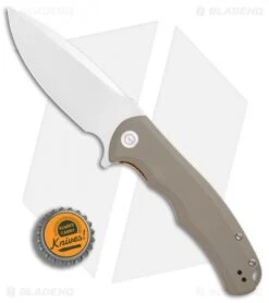 CIVIVI Praxis Flipper Liner Lock Knife Tan G-10 (3.75" Satin) C803B -Knife Promotional Store Civivi Praxis Tan G10 Satin BHQ 87971 er bottlecap