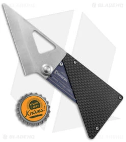 Daggerr Knives Card Knife Carbon Fiber/Titanium (3.3" SW) -Knife Promotional Store Daggerr Knives Card Knife CF Blue Ano Ti Satin BHQ 144318 jr bottlecap