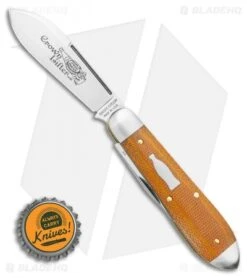 GEC #85 Tidioute Crown Lifter Natural Canvas Micarta (2.75") 852221CL -Knife Promotional Store GEC 15 Tidioute Crown Lifter Natural Canvas Micarta 2.75 852221CL BHQ 122742 LS Bottlecap