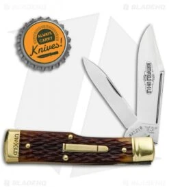 GEC #44 Northfield UN-X-LD Buffalo Jack Pocket Knife 3.3" Autumn Gold Jig Bone -Knife Promotional Store GEC 44 Northfield UN X LD Buffallo Jack Pocket Autumn Gold Jig Bone 441218 BHQ 88589 jr bottlecap