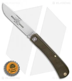 GEC #71 Farm & Field Bull Nose Slip Joint Knife Green Micarta (3" Satin) 715121 -Knife Promotional Store GEC 71 Farm Field Bull Nose Slip Joint Green Linen Micarta3.1 Satin 715121 BHQ 126201 LS Bottlecap