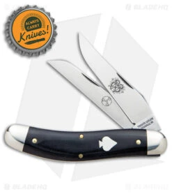 GEC #88 Tidioute Bayou Trapper Knife Black Linen Micarta Ace (3" Satin) -Knife Promotional Store GEC 88 Tidioute Cutlery Ace Pocket Black Linen Micarta 888222 BHQ 142819 jr bottlecap
