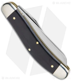 GEC #88 Tidioute Bayou Trapper Knife Black Linen Micarta Ace (3" Satin) -Knife Promotional Store GEC 88 Tidioute Cutlery Ace Pocket Black Linen Micarta 888222 BHQ 142819 jr side