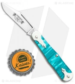 GEC # 06 Northfield UN-X-LD Templar Pocket Knife 2.75" Caribbean Acrylic -Knife Promotional Store GEC Northfield UN X LD Templar Caribbean Acrylic 061119 BHQ 95297 jr bottlecap