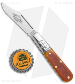 GEC #14 Tidioute Barlow Knife Goldenrod Sawcut Bone (2.35" Satin) 141122 -Knife Promotional Store GEC Tidioute 14 Barlow Goldenrod Sawcut Bone Satin BHQ 145160 jr bottlecap