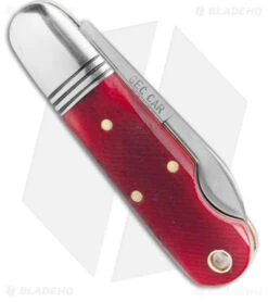 GEC Tidioute Cutlery #25 Beerlow Pocket Knife Red Sawcut Bone (2.1" Satin) -Knife Promotional Store GEC Tidioute Cutlery 25 Beerlow Pocket Knife Red Sawcut Bone Satin BHQ 180934 kc side